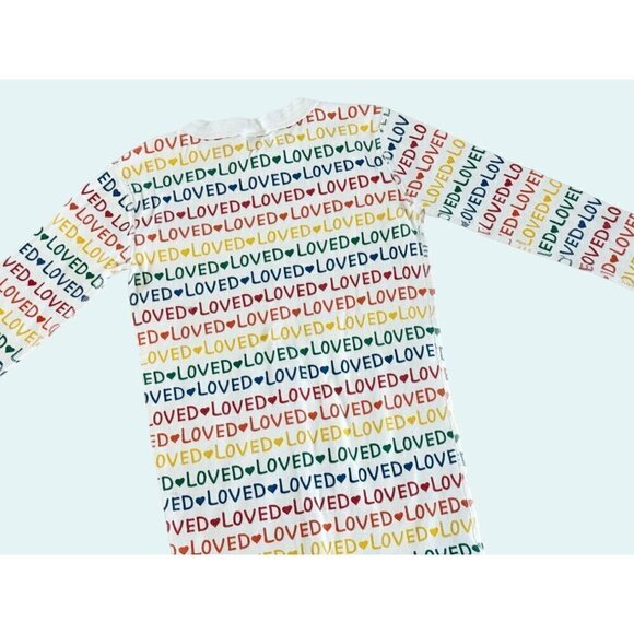 HANNA ANDERSON Kids GIrls Long Sleeve Thermal LOVED Top Shirt Size 12 - Picture 6 of 7